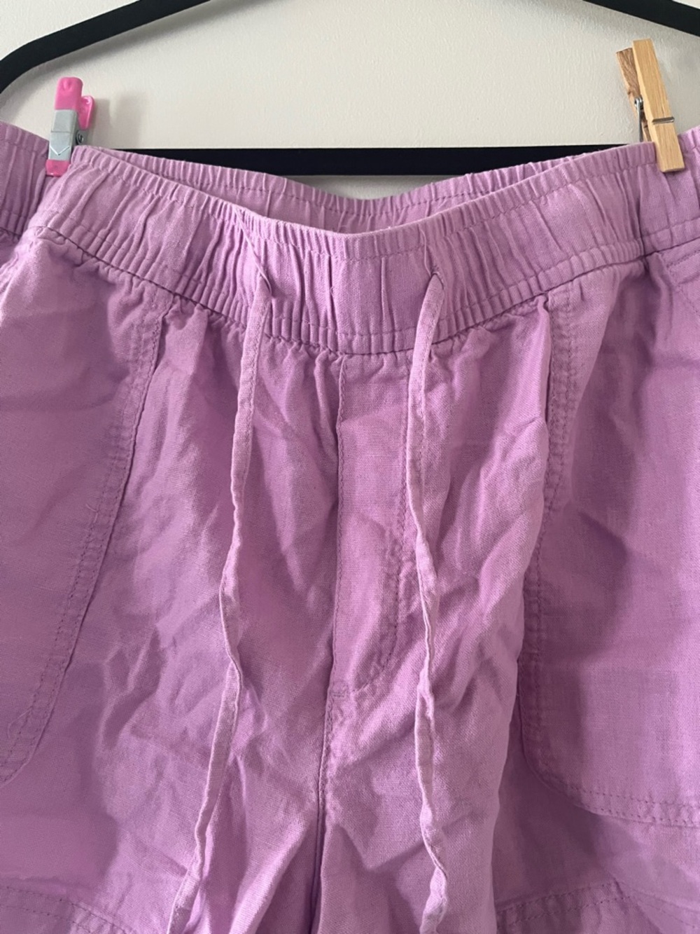 Gap Linen Blend Shorts Womens Large Summer Coastal Beach Casual Stretchy - Picture 2 of 7